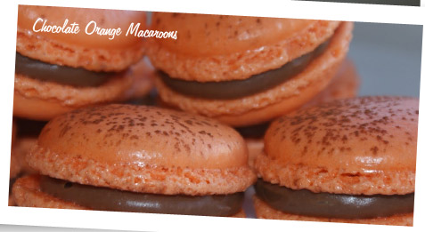 Chocolate Orange Macaroons - Baking with the Pink Whisk