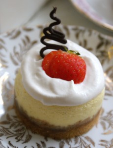 Vanilla Cheesecake with Rose Syllabub