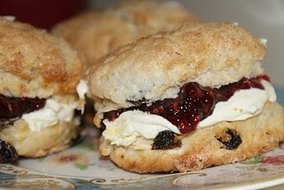Sugar crusted fruit scones