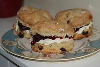 Sugar crusted fruit scones