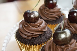 Smoky Choc Cherry Cupcakes